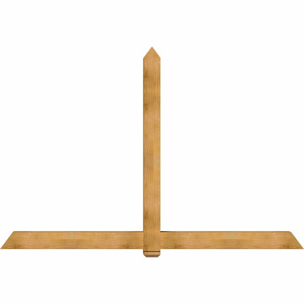 Ekena Millwork Eugene Rough Sawn Timber Gable Bracket, Western Red Cedar, 108"W x 72"H x 6"D x 6"F, 16/12 Pitch GBW108X72X0606EUG00RWR - main